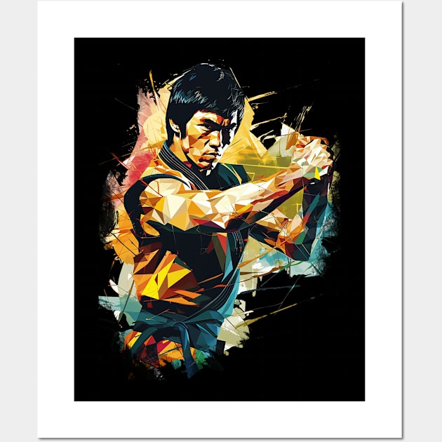 Bruce lee kung fu WPAP Art Wall Art by CollSram